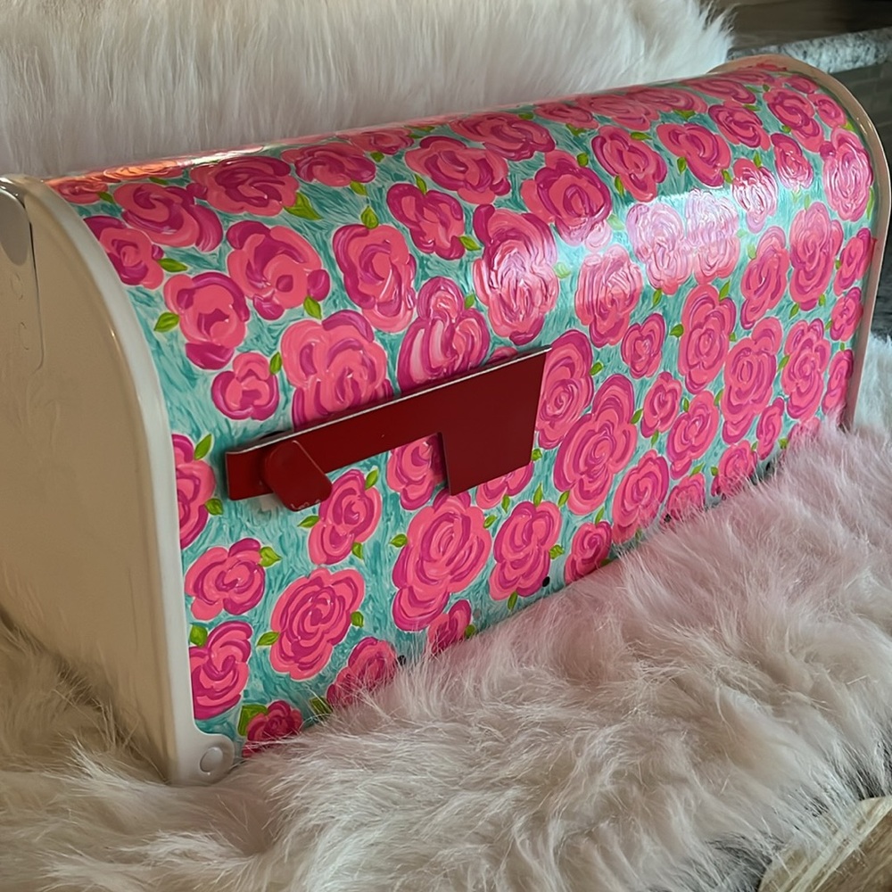 SOLD! Hand Painted Floral Flowers Mailbox